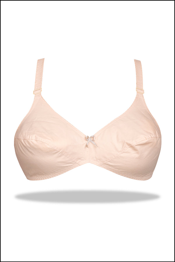 Beige Low-Key Cotton Bra