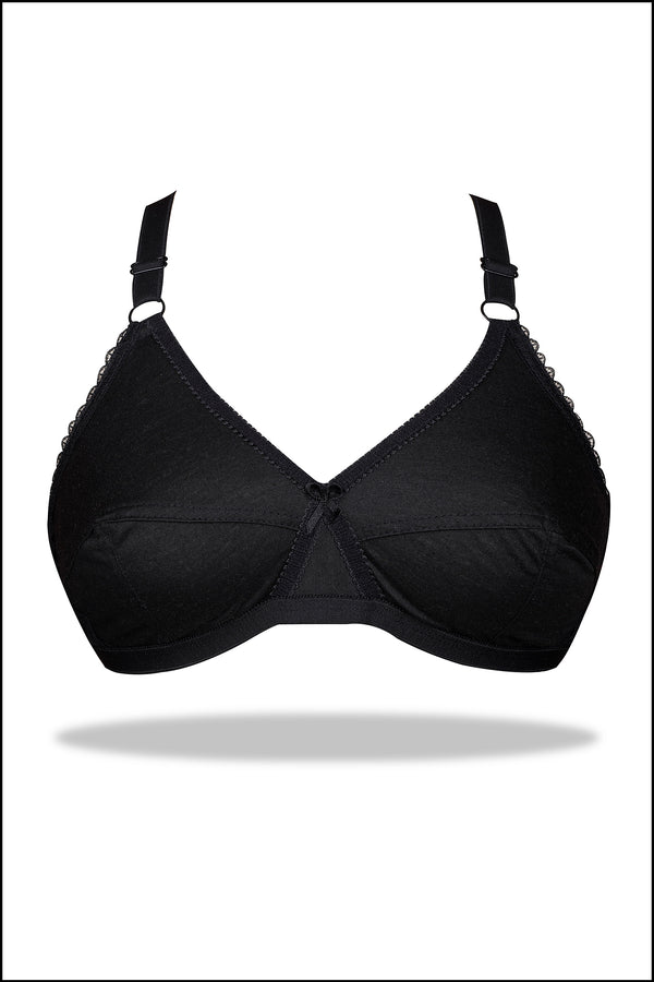 Black Fit-To-You Cotton Jersy Bra