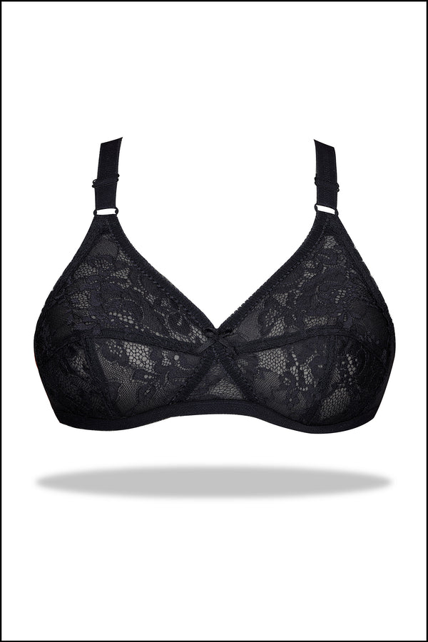 Black Full Net Lacy Bra