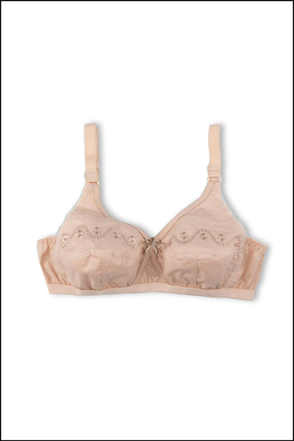 Beige No Show Crossover Bra