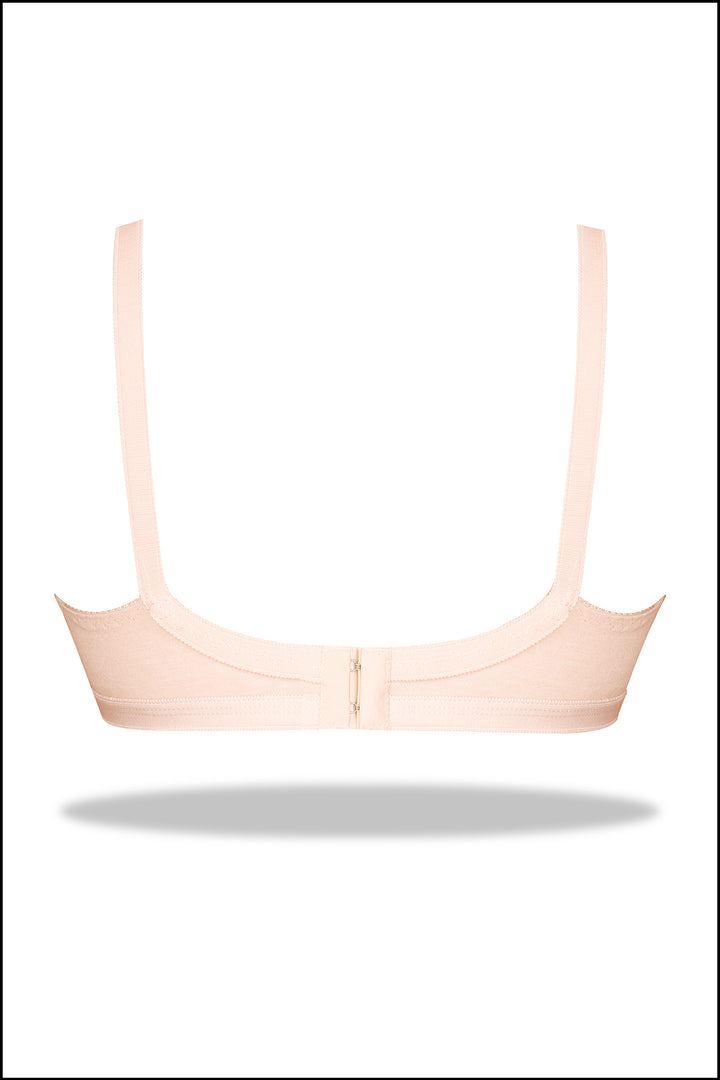 Chic Womante Black Half Cup Embroidered Bra with Mesh Detail