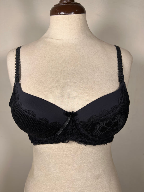 Black Neon Lacy Padded Bra