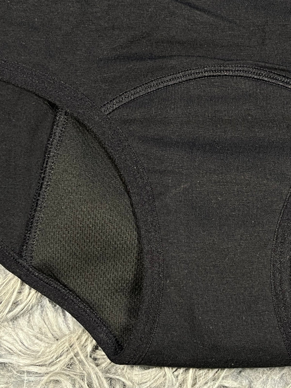 Womante 5 Layered Heavy Flow Period Panty - Black