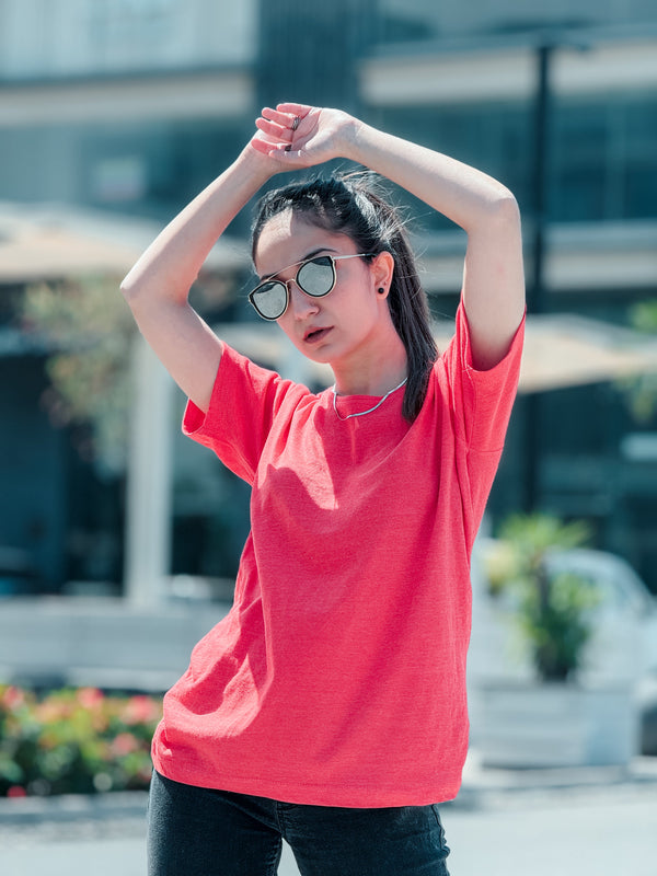 Orange Monochrome T-Shirt For Her