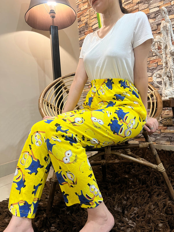 Womante Luxe Cotton Trousers - Yellow Minnion