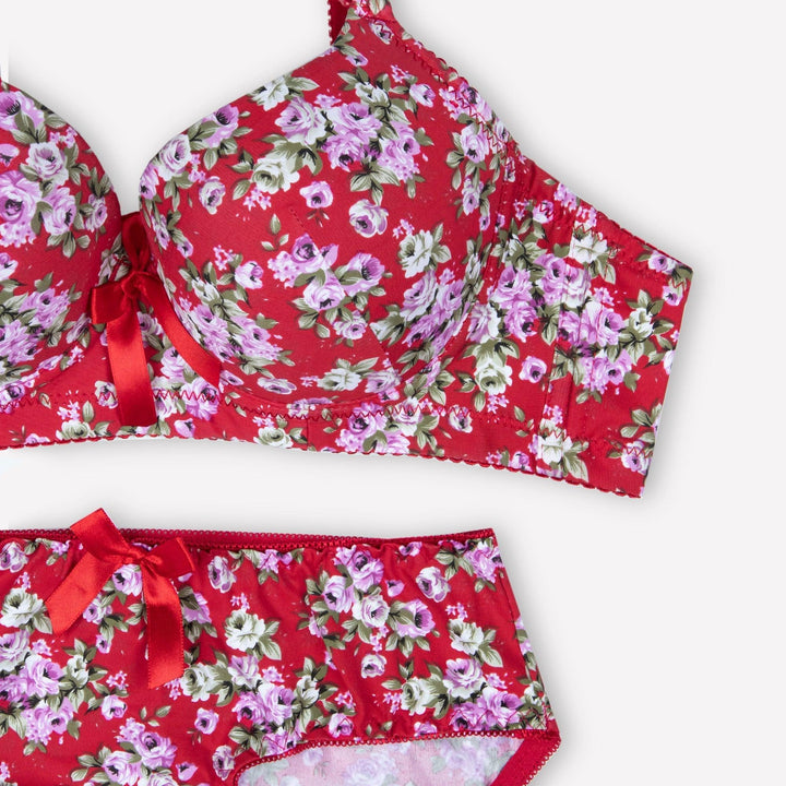 Blue Floral Padded Set - Espicopink