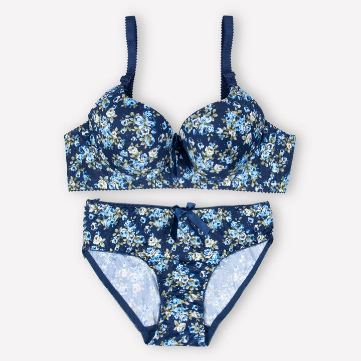 Black Floral Padded Set - Espicopink