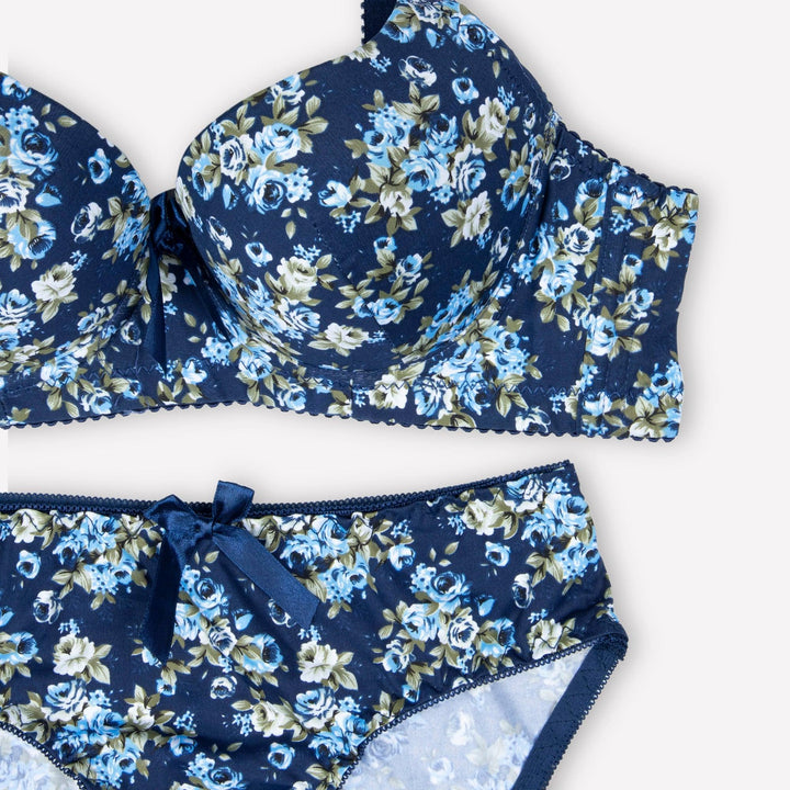 Blue Floral Padded Set - Espicopink