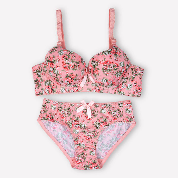 Black Floral Padded Set - Espicopink