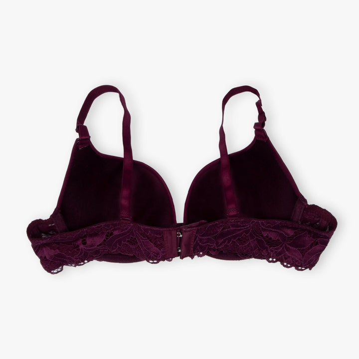 Maroon Sugar Lacy Bra - Espicopink