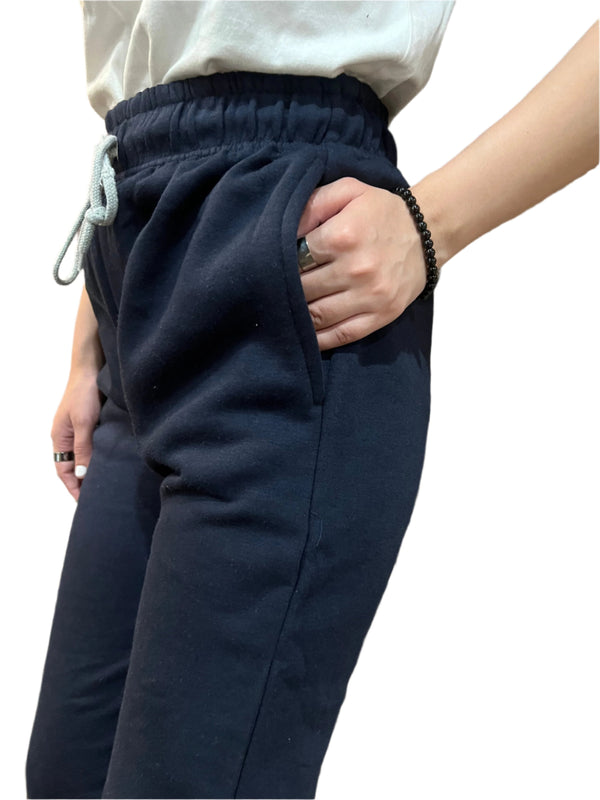 shop online Navy blue fleece trousers - Womante