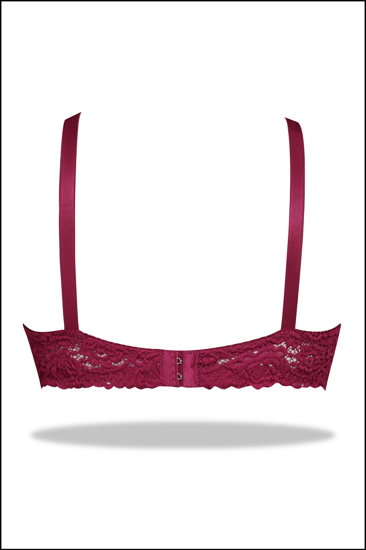 Stylish Womante Marron European Bust Bliss Bra with Light Padding
