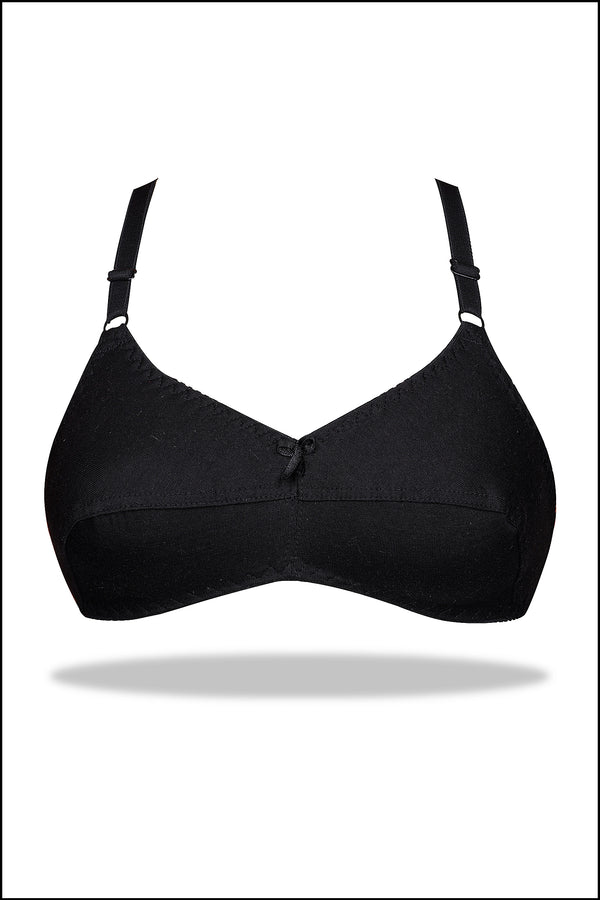 Womante Black Cool Contour Bra for Sleek All-Day Wear