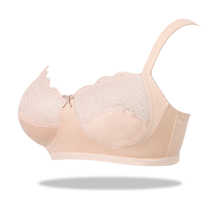 Womante Maroon Concealor Bra with Lace Detailing