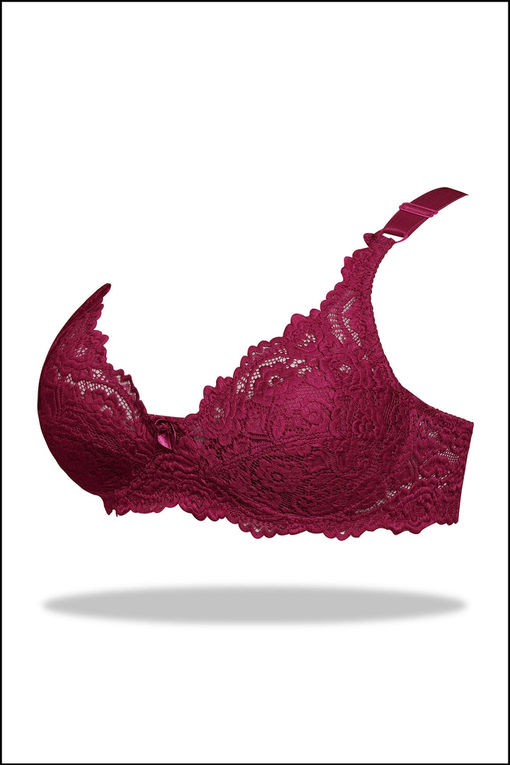 Womante Marron European Bust Bliss Bra with Light