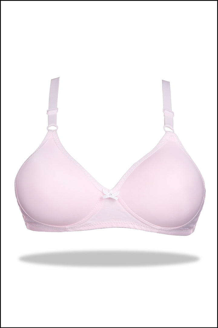 Womante Purple Satin Edge Bra with Soft Padding