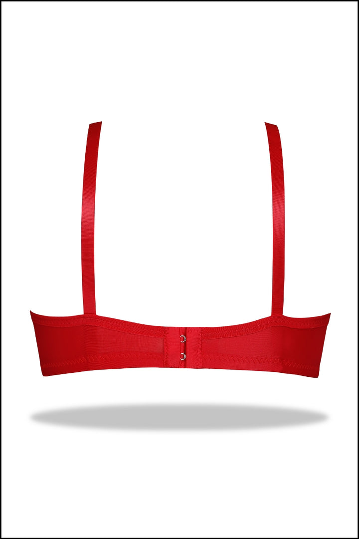 shop womante padded bra red 