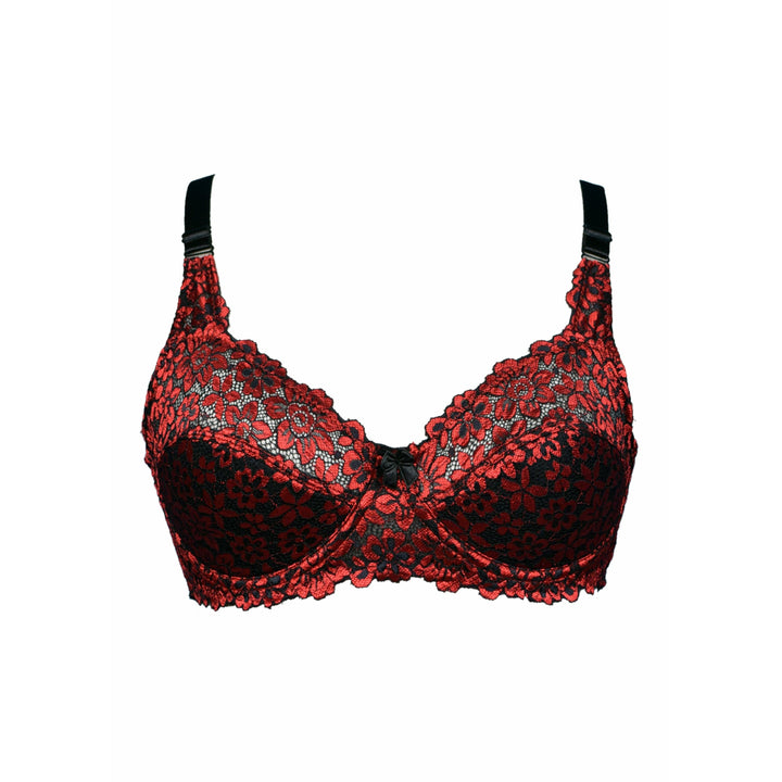 Spirea - Light Padded Wired / Non Wired Floral Mesh Bra - Espicopink