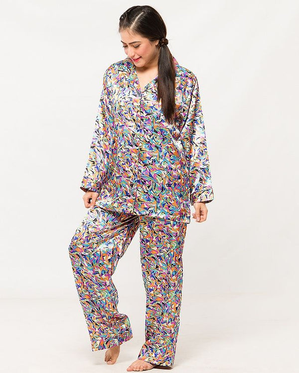 Silk Print Loungewear - Multi