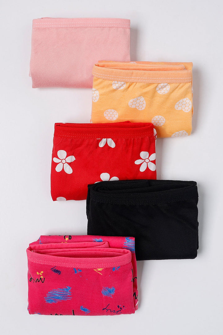 Womante 5-Pack Soft Cotton Bikini Briefs - Medium Size