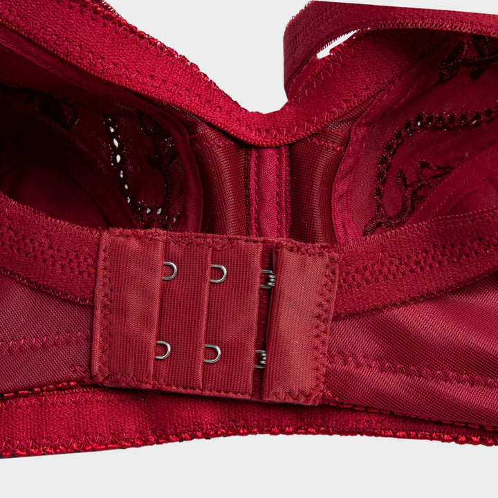 Womante Maroon Cotton Support Bra for Everyday Wear